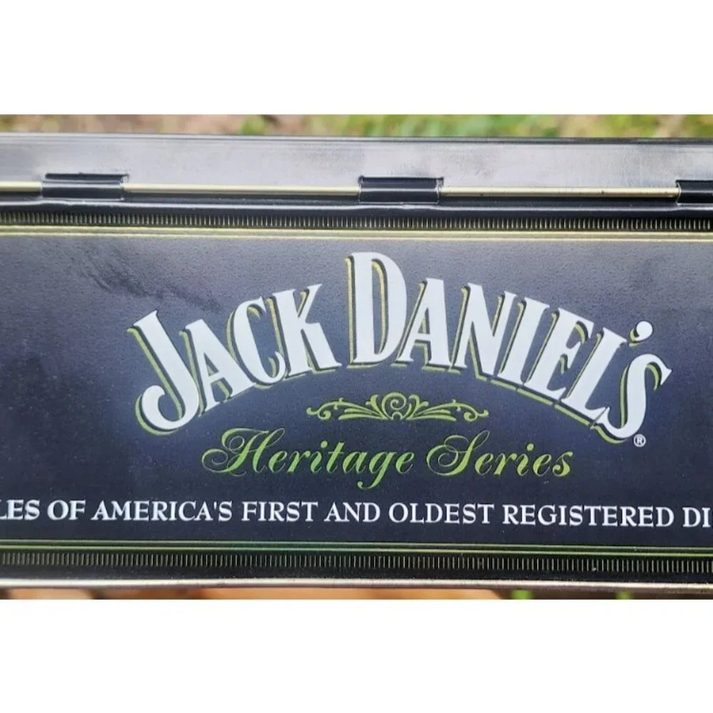 Vintage JACK DANIELS Tin box OLD No 7  WHISKEY HERITAGE‎ SERIES w/swizzle sticks